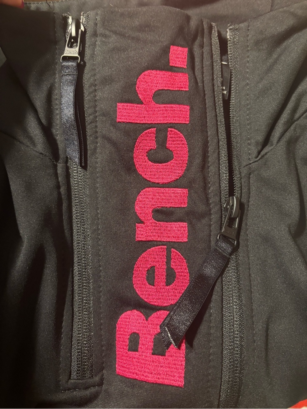 Bench Black Jacket with Pink Logo - Picture 3 of 11